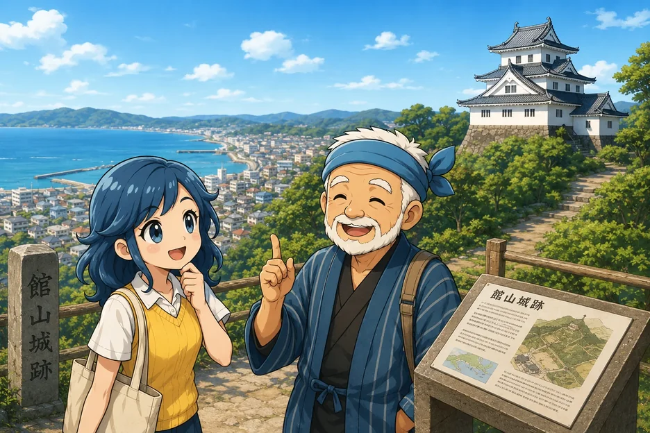 【館山市】うみこと歩く館山城①｜今のお城は昔の天守なの？